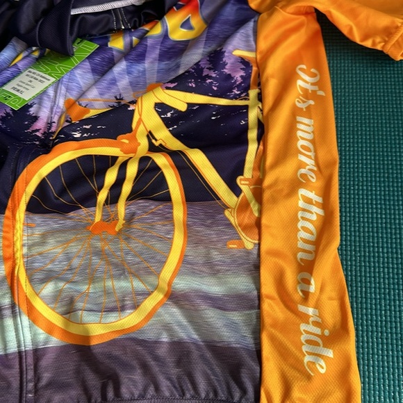 Primal Back to the Bike Trail Purple Golden Yellow Bike Jersey NWT 2XL Raglan - Picture 8 of 12